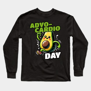 Avocardio Running Sport Workout Avocado Long Sleeve T-Shirt